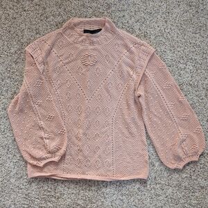 White House Black Market Peach Knit Top